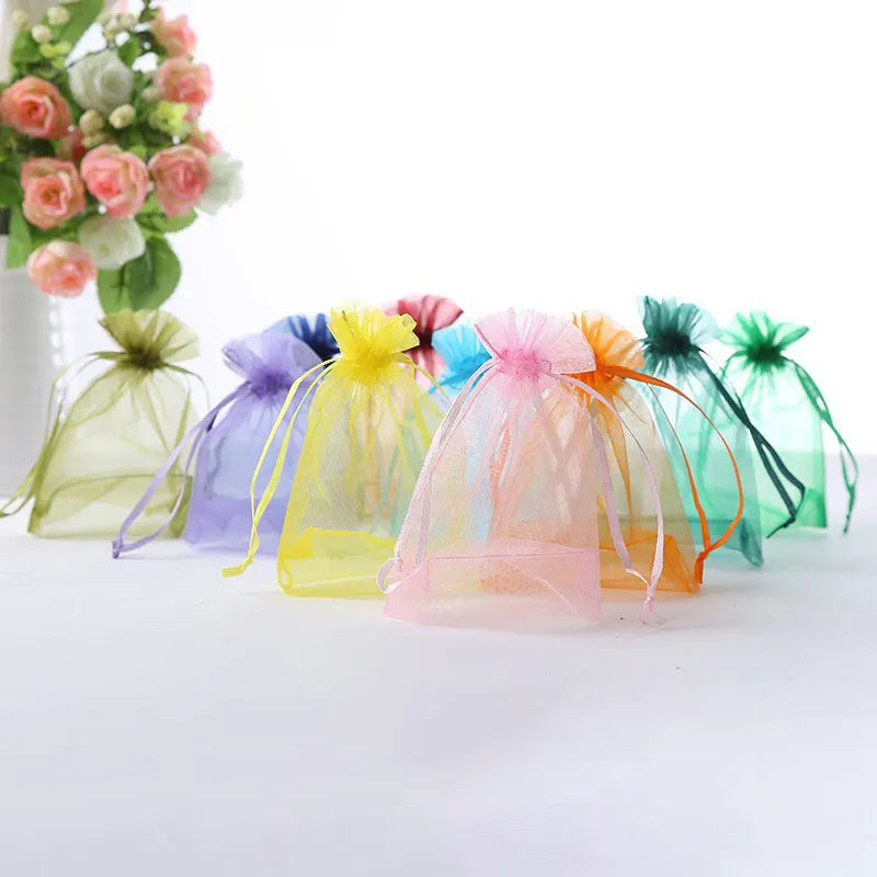 Colorful Organza Gift Bags for Jewelry and Party Decor