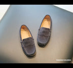 Boy Leather Shoe Fashion Solid Color Versatile Kids School Causal Single Shoes Breathable Non-slip Children Slip-on Flat Loafers