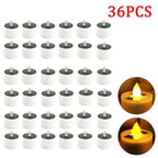 Solar Tea Light Led Candles Flameless Outdoor Waterproof Solar Tea Lights Rechargeable Candles for Party Garden Home Decor