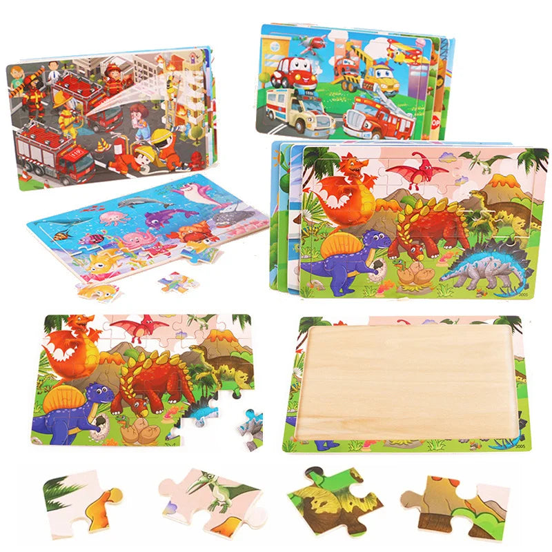 Wooden Tangram Puzzle Montessori Educational Toy Set