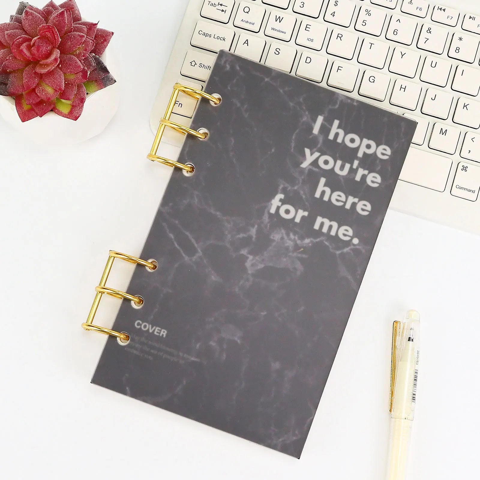 A5 A6 Frosting  Thick line Acrylic Loose Leaf Binder Cover DIY Account Book Journal Planner Office Stationery Supplies