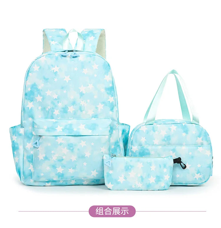 3Pcs/Set KPop Demon Hunter School Bags Girls Teens Rumi Mira Zoey Youth School Backpack Travel School Students Laptop Backpack