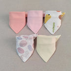 5pcs/lot Baby Bibs Triangle Double Cotton Bibs Cartoon Print Saliva Towel Baby Boys Girls Feeding Apron Cotton Bandana Bibs