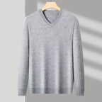 New Sweatwear Men's V Neck Basic Solid Color Sweaters Round Neck Elastic Pullovers Warm Autumn Knitted Oversized Sweater Men