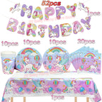 Kids Girls Unicorn Birthday Party Decoration Plate Cup Happy 1st Unicorn 3D Balloon Kid Favors Gift Wedding Baby Shower Supplies