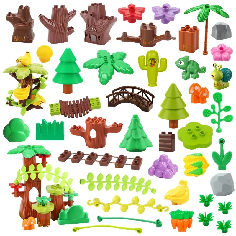 Forest Building Blocks Plant & Tree Accessories for Kids