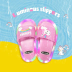 Kids Cartoon Unicorn Slippers Lighted Cute Toddler Shoes