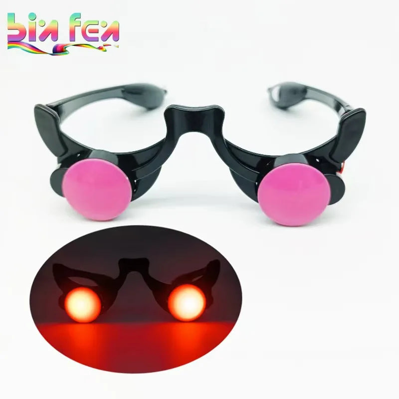 Halloween Red Eye Glasses Props Scary Funny Eyes Costume Role Play Glow in Dark Party Decor Halloween