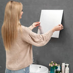4pcs 30*25cm Mirror Wall Sticker Plastic Mirror Sheets Soft Acrylic 3D Self-adhesives Mirror Decorations Living Room DIY Mirror