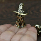 Pure Brass Rooster Figurine - Intricate Golden Animal Brass Home Decor Office Gift Detailed Feathers Comb Table Ornament Tea Pet