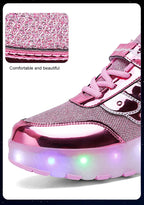 Sneakers Roller Shoes Dual-Use Skates for Kids and Adults