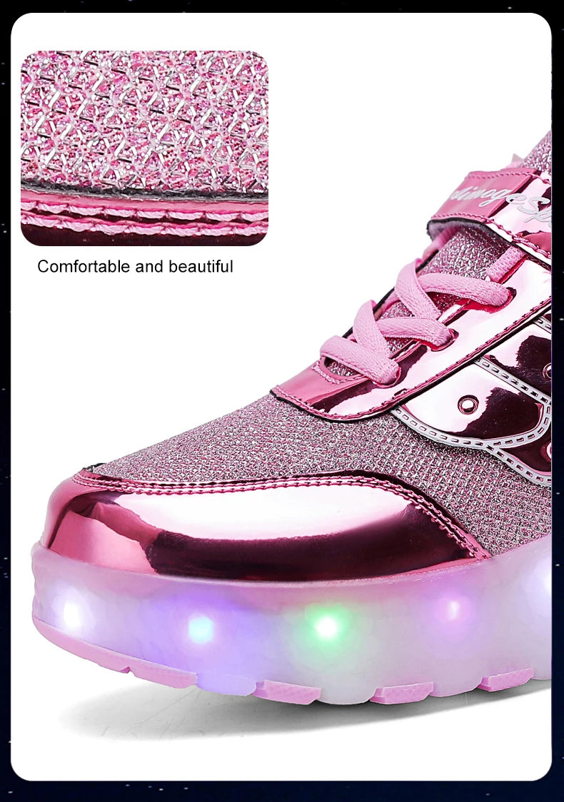 Sneakers Roller Shoes Dual-Use Skates for Kids and Adults