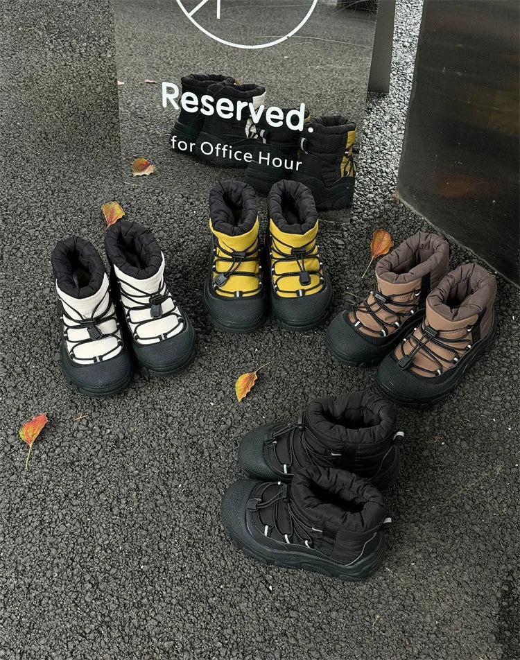 2025 New Winter Children Snow Boots For Boys Waterproof Warm Fur Rubber Sole Non-slip Fashion Girls Boots EU 26-37