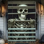 Scary Halloween Curtain Window Banner Horror Hanging Cloth Family Party Decoration Witch Zombie Ghosts Super Terrifying Backdrop