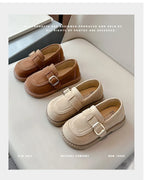 Girls Flats Spring Fall Shallow Lazy Loafers Shoes for Kids Girl Comfortable Soft Suede Sneaker Casual School Shoes Child I02111