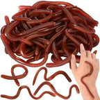 10-100Pcs Realistic TRP Soft-bodied Earthworm Prank Props Frightening Practical Jokes Scare People Easy-to-Use Horror Props