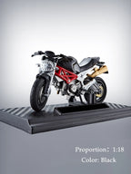 Model Diecast Motocycle Toys Ornament, 1:18/1:36 Car Rotating Rubber Rires Desktop Ornament Gifts