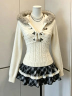 Preppy Style Sweet Knitted Sweater 2000s Aesthetic Gyaru Chic Korean Y2k Jumper Sweater Long Sleeve Coquette Knitwears