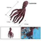 Oenux Sea Life Animals Coral Octopus Nautiloidea Crab Starfish Ocean Model Action Figures Educational Collection Toy Kid Gift