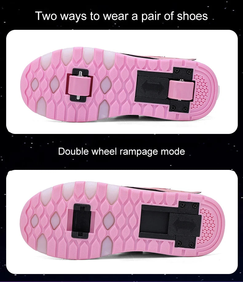 Sneakers Roller Shoes Dual-Use Skates for Kids and Adults