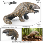 Oenux Realistic Wildlife Animal Model Beaver Badger Wolverine Anteater Pangolin Figurine  Simulation Cognitive Educational Displ