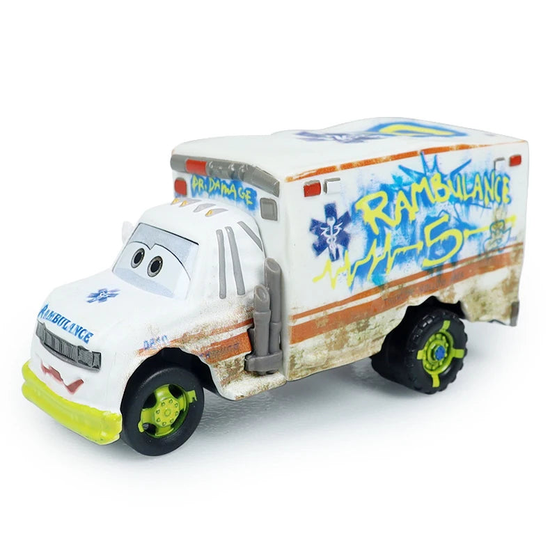 Original Pixar Cars 3 Anime Figure School Bus Cartoon Model Cars 1:55 Metal Die Casting Alloy Cars Child Toys Birthday Gifts