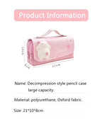 Cute Decompression Pencil Case Large Capacity Storage Bag Back to School Supplies Kawaii Korean Stationery Pen Cases