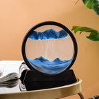 3D Glass Moving Sand Art Creatitive Sandscape In Motion Display Flowing Sand Frame Hourglass Painting for Home Decor for Gifts