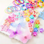 941 sets of colorful and cute outfits for girls | Includes various clips, hair ties, flowers, and double-layered bow headpieces
