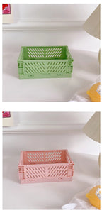 Mr.paper 6 Styles Plastic Stackable Foldable Stationary Holder Simple Cute Student Office Desktop Storage Stationery Organizer