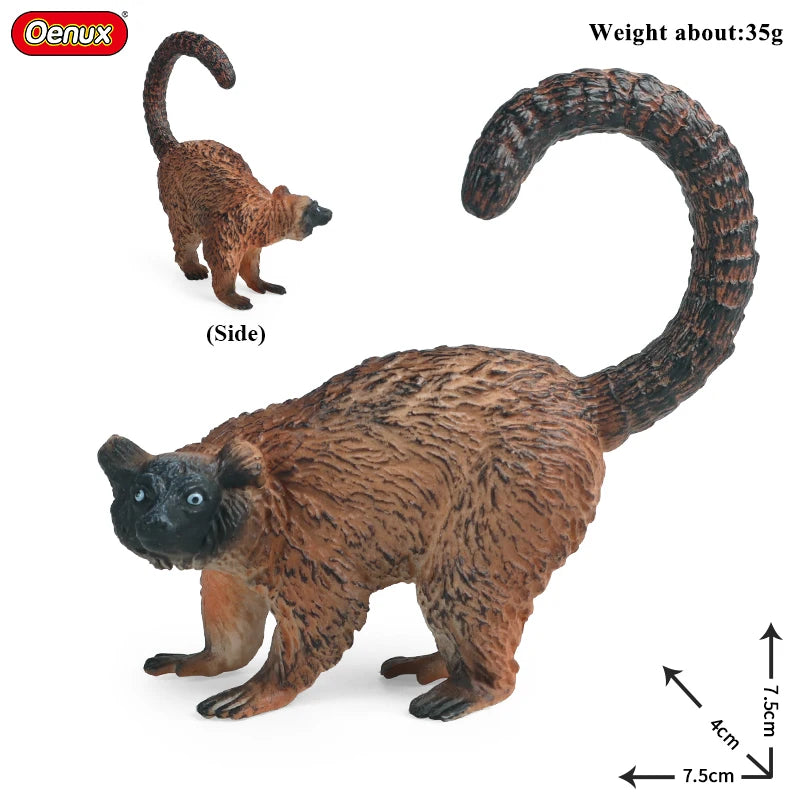 Oenux Simulation Wild Animal Chimpanzee Orangutan Gorilla Tree Sloth Monkey Model Action Figures Garden Miniature Decoration Toy