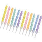 6/12/48pcs/1case Birthday Candles Spiral Cake Candles  Long Thin Cake Candles For Wedding Party And Cake Decoration
