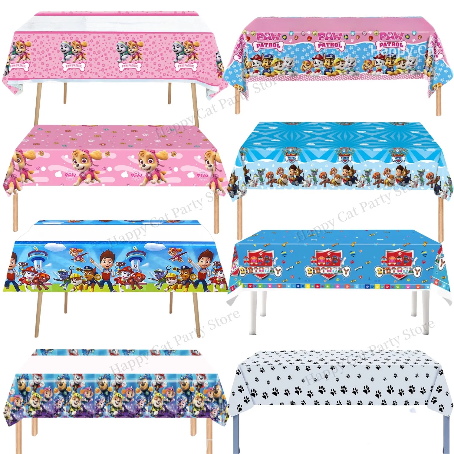 Birthday Paw Patrol Tablecloth Disposable Table Cloth Table Cover Paw Patrol Birthday party Decoration Party Favors supplies