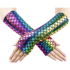 Women's Mermaid Cosplay Fingerless Gloves – Color Change Stage Accessory