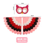 Animal Bird Wings+Mask Suit Stage Performance Peacock Owl Parrot Bird Felt Cape Halloween Bird Funny Party Cosplay Cloak