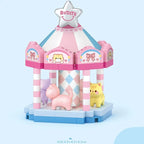 NEW Amusement Park Carousel Pirate Ship Ferris Wheel Halloween Game Street View Building Blocks Kit Girl Bricks Model Toy