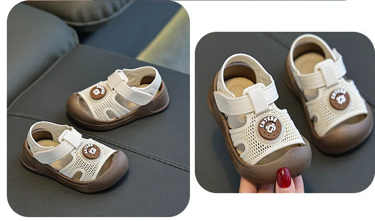 Baby First Walker Sandals Closed Toe Summer Shoes for Toddlers