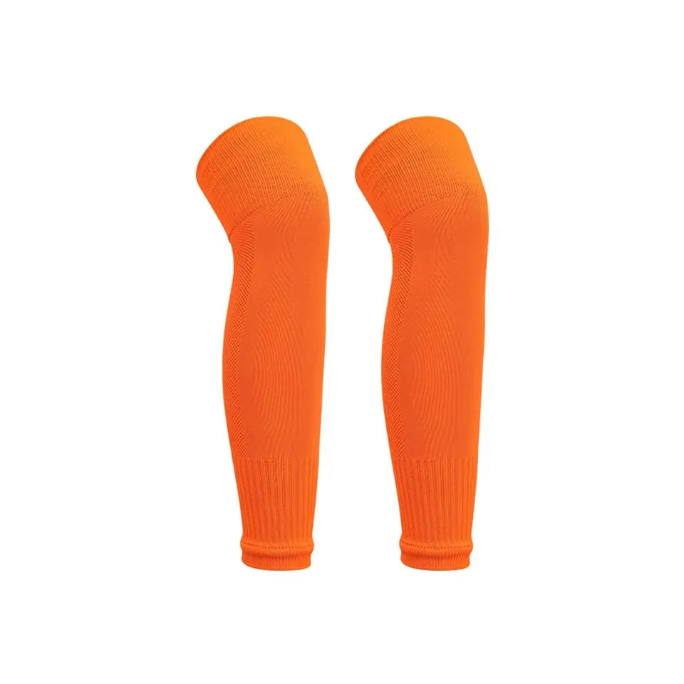 1Pair Knee Over Football Leg Guards Socks Breathable Comfort Calf Long Sock Adult Children Soccer Sports Shin Guards Leg Covers