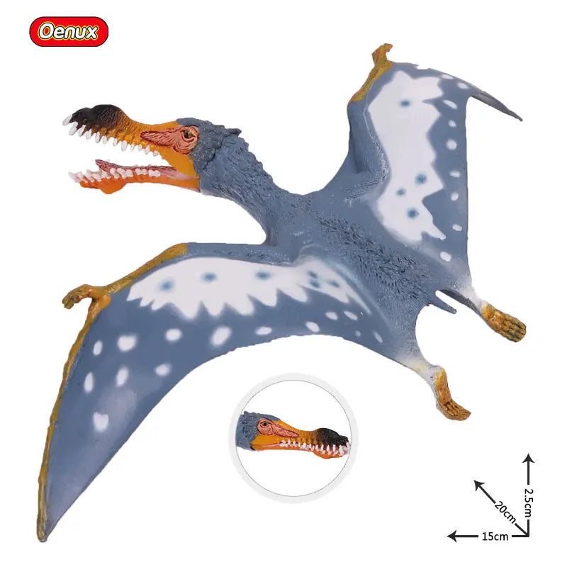Oenux Classic Jurassic Dinosaur Brinquedo Quetzalcoatlus Ljahjas Pterodactyl Action Figures AnimalS Model PVC Collection Kid Toy