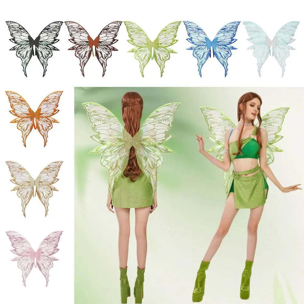 Magical Adults Fairy Wings Girls Sparkling Angel Wings  Costume Wings for Halloween Costume Dress up Party Favor Christmas Gift