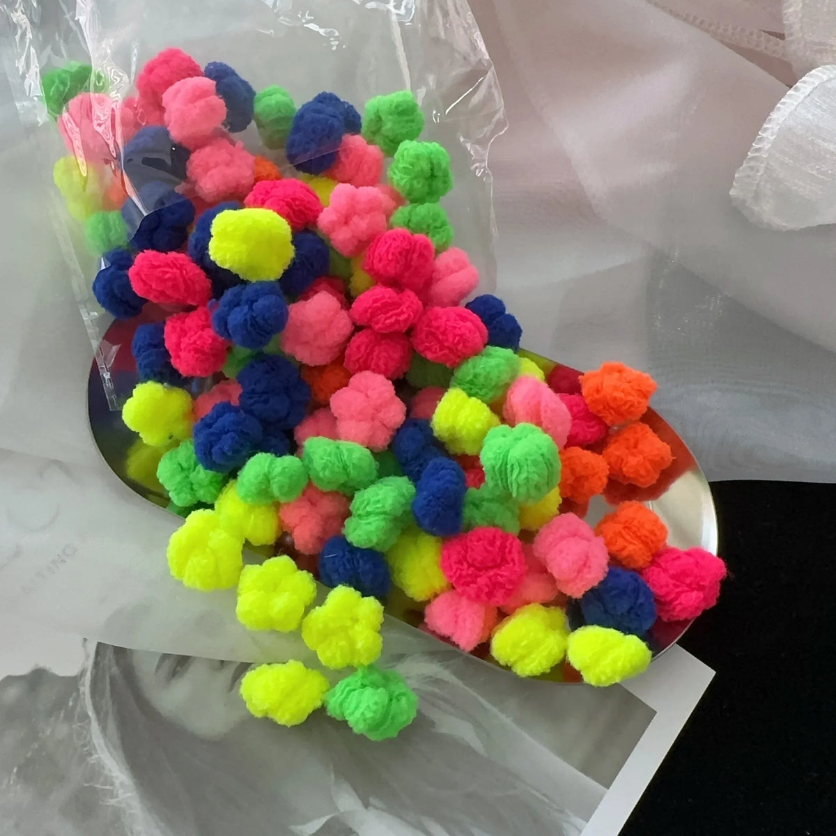 50/100Pcs Colorful Basic Nylon Ealstic Hair Ties for Girls Ponytail Hold Scrunchie Rubber Band Kid Fashion Hair Accessories