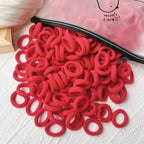 50/100Pcs Colorful Basic Nylon Ealstic Hair Ties for Girls Ponytail Hold Scrunchie Rubber Band Kid Fashion Hair Accessories