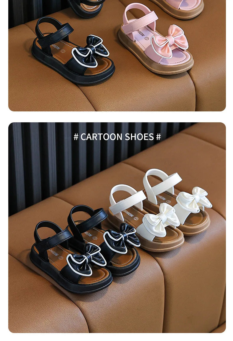 Girls Bow Princess Sandals Stylish Summer Footwear for Kids