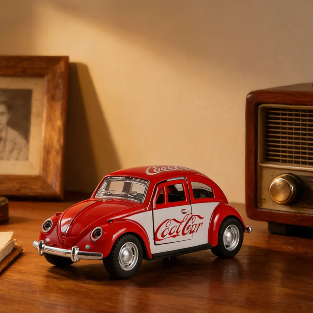 1/32 Scale Alloy Toy Car Mini Alloy Die-cast Beetle Car Model Retro veteran car  Simulation Model Toy For him