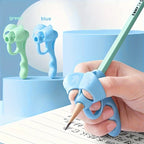 4pcs Grip Pen Corrector Set Writing Corrector Soft Rubber Writing Posture Grip Pen Handwriting Aid Correction Tool