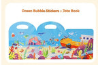 Sticker Books 3D Reusable Stickers Books Animal Dinosaurs Ocean World Vehicle Educational Travel Stickers