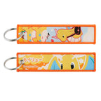 Anime Cute Animal Jet Tag Embroidery Keys Tag Women Keyring Cartoon Car Keys Fashion Jewelry Accessories Kids Gifts 1PCS