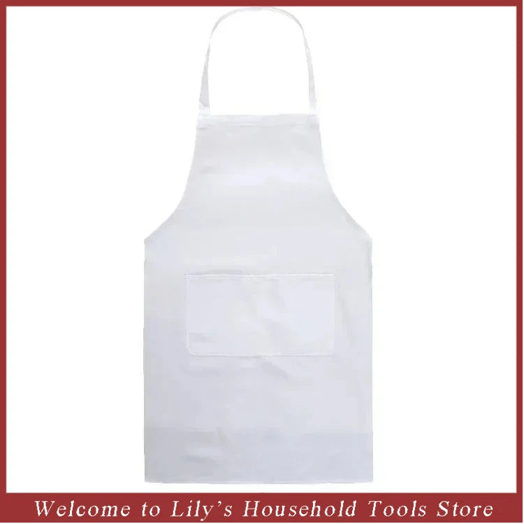 Adjustable Cooking Apron Unisex  Household Solid Color Chef Waiter Barbecue Hairdresser Adult Pocket Apron Kitchen Supplies Tool