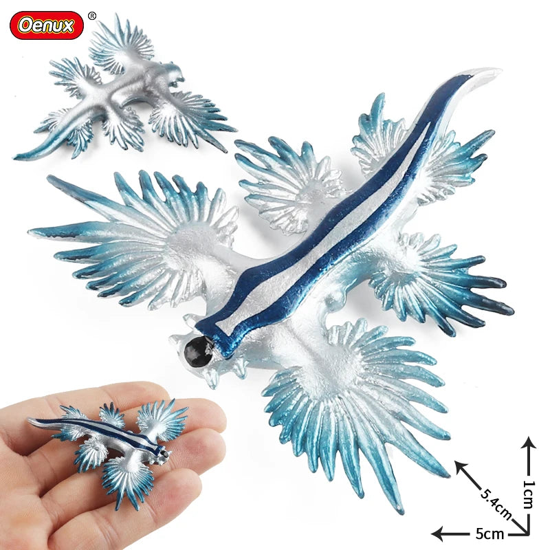 Oenux Sea Life Animals Coral Octopus Nautiloidea Crab Starfish Ocean Model Action Figures Educational Collection Toy Kid Gift