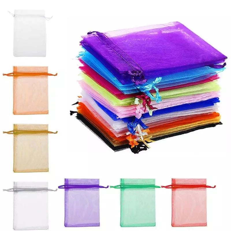 Colorful Organza Gift Bags for Jewelry and Party Decor